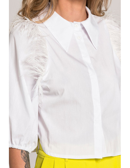 MATIS ΚΡΟΠ ΠΟΥΚΑΜΙΣΟ 3123804-WHITE | BON FASHION