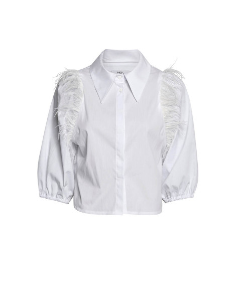 MATIS ΚΡΟΠ ΠΟΥΚΑΜΙΣΟ 3123804-WHITE | BON FASHION