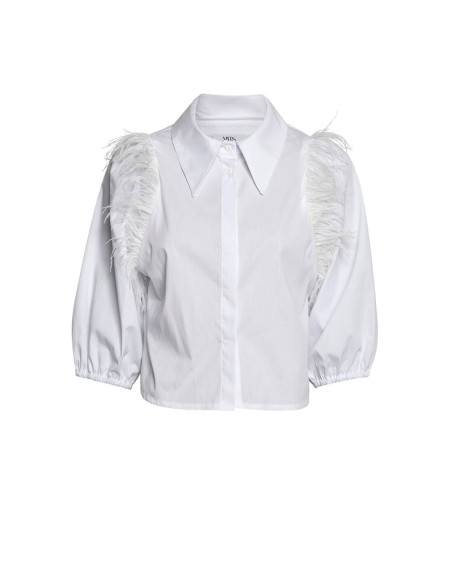 MATIS ΚΡΟΠ ΠΟΥΚΑΜΙΣΟ 3123804-WHITE | BON FASHION
