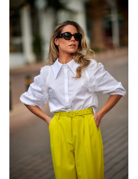 MATIS ΚΡΟΠ ΠΟΥΚΑΜΙΣΟ 3123804-WHITE | BON FASHION