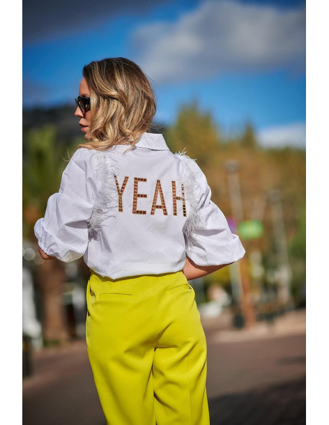 MATIS ΚΡΟΠ ΠΟΥΚΑΜΙΣΟ 3123804-WHITE | BON FASHION