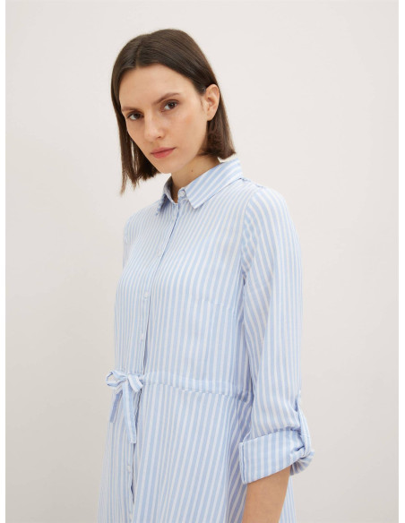 TOM TAILOR dress striped with collar 1035232-31403 | TOM TAILOR