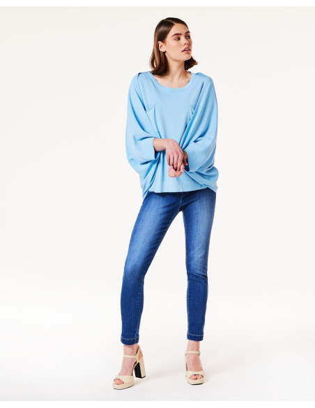FOREL Πλεκτό bolero 076.90.01.003-σιελ | BON FASHION
