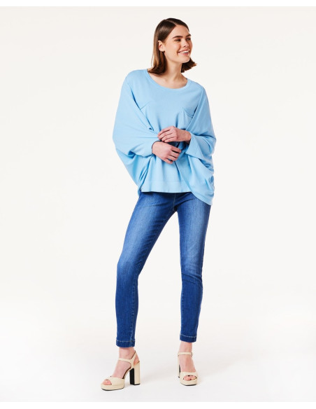 FOREL Πλεκτό bolero 076.90.01.003-σιελ | BON FASHION
