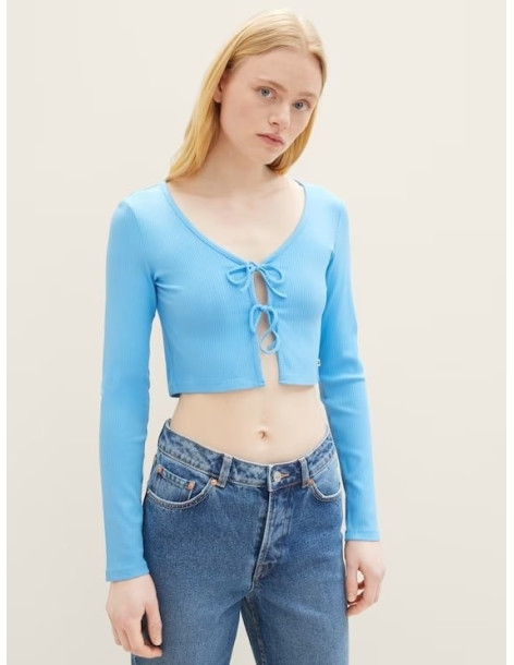 TOM TAILOR Ribbed Bolero T-Shirt 1035373-18395 2