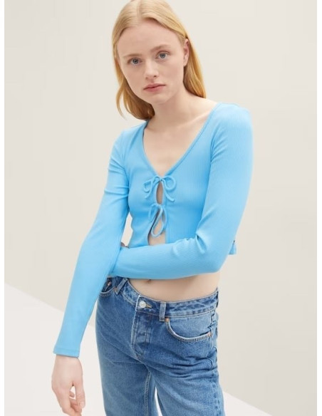 TOM TAILOR Ribbed Bolero T-Shirt 1035373-18395 | BON FASHION