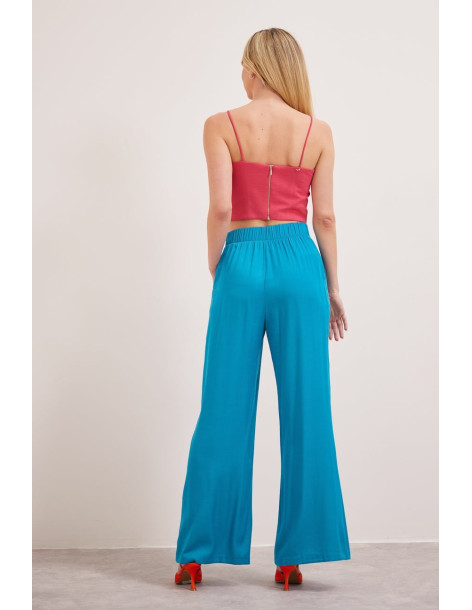 ENZZO Παντελόνι Babe 231137-ΤΙΡΚΟΥΑΖ | BON FASHION