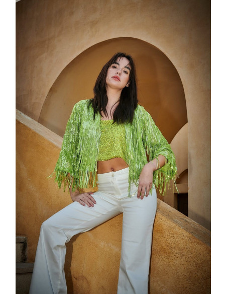 MATIS ΚΡΟΠ ΤΖΑΚΕΤ 3123509-LIME | BON FASHION
