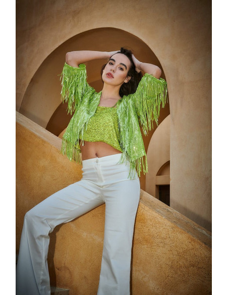 MATIS ΚΡΟΠ ΤΖΑΚΕΤ 3123509-LIME | BON FASHION