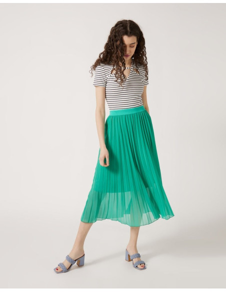 NAF NAF PLEATED SKIRT XENJ48-GREEN