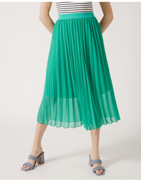 NAF NAF PLEATED SKIRT XENJ48-GREEN | BON FASHION