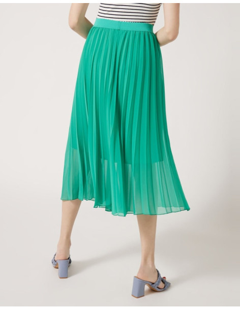 NAF NAF PLEATED SKIRT XENJ48-GREEN | BON FASHION