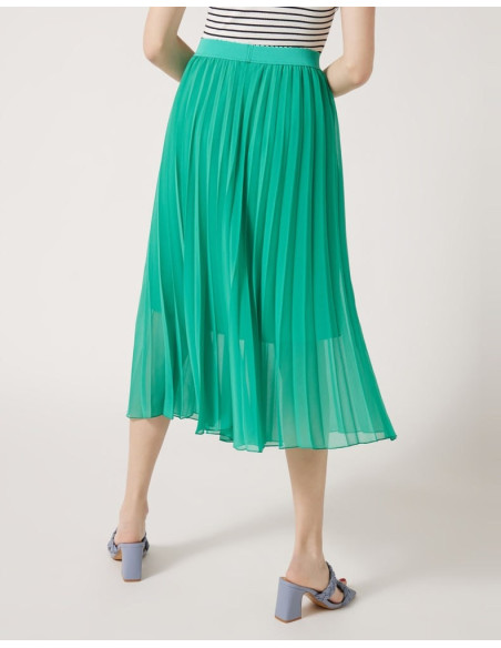 NAF NAF PLEATED SKIRT XENJ48-GREEN | BON FASHION