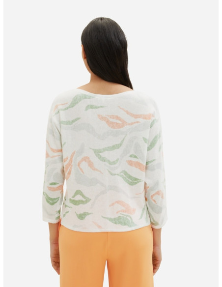 TOM TAILOR Knit pullover inside printed 1035303-31128 | BON FASHION