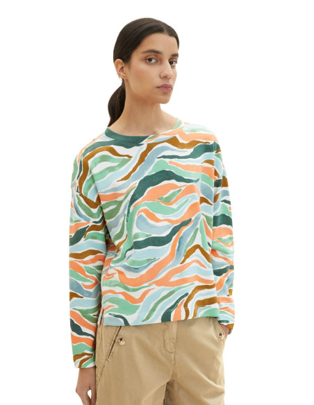 TOM TAILOR Patterned sweatshirt 1035345-31122 | BON FASHION