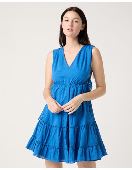 NAF NAF SHORT DRESS XENR95-BLUE