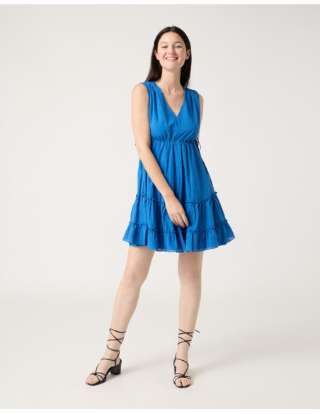 NAF NAF SHORT DRESS XENR95-BLUE | BON FASHION