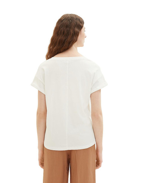 TOM TAILOR t-shirt loose crew neck print 1036768-10315 | BON FASHION