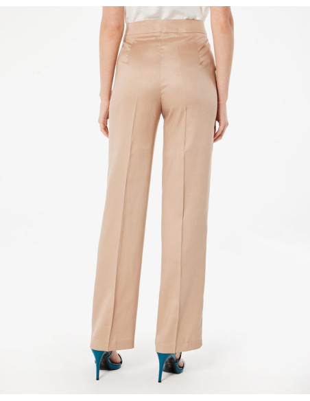 FOREL Παντελόνι tencil/λινό 076.20.01.005-ΜΠΕΖ | BON FASHION