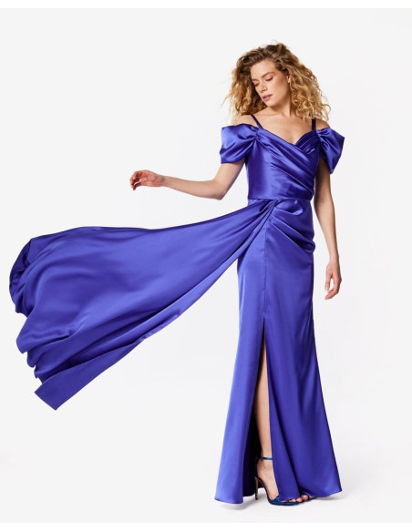 FOREL Φόρεμα maxi 076.50.01.023-μωβ | BON FASHION