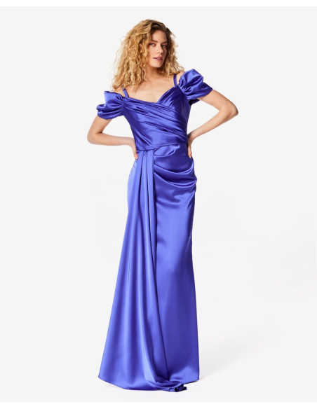 FOREL Φόρεμα maxi 076.50.01.023-μωβ | BON FASHION