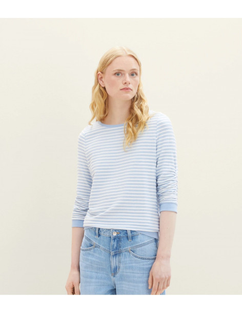 TOM TAILOR Striped Jacquard sweatshirt 1039980-34403 2