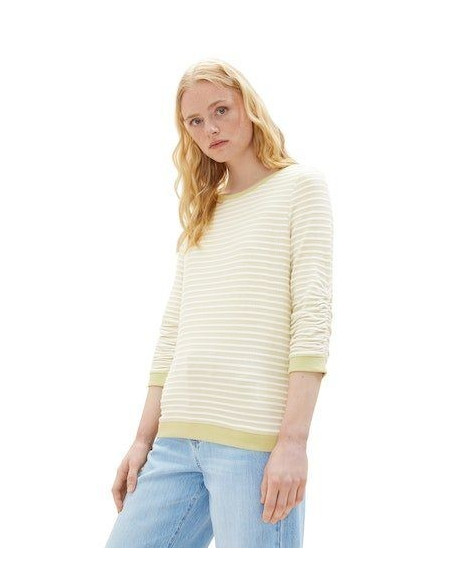TOM TAILOR Striped Jacquard sweatshirt 1039980-32804