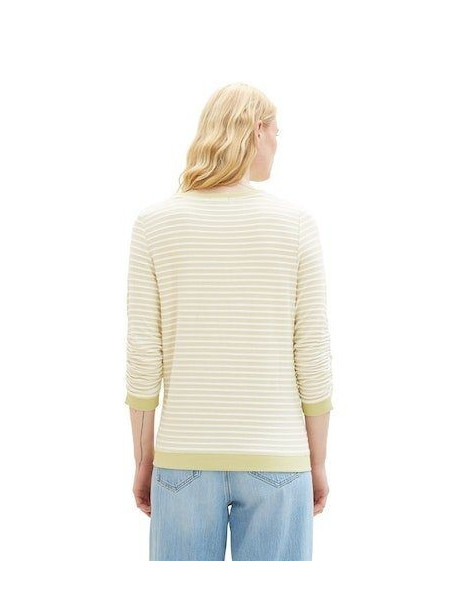 TOM TAILOR Striped Jacquard sweatshirt  1039980-32804| BON FASHION