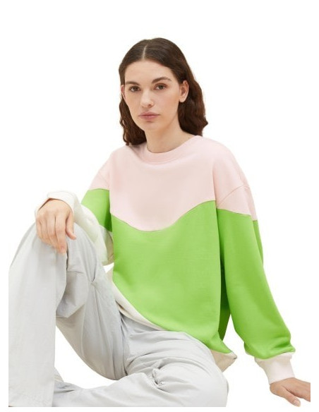 TOM TAILOR Sweatshirt with colour blocking 1038318-32622