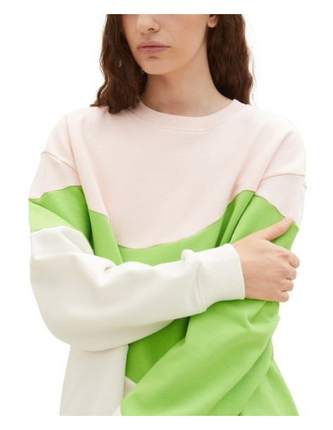 TOM TAILOR Sweatshirt with colour blocking 1038318-32622