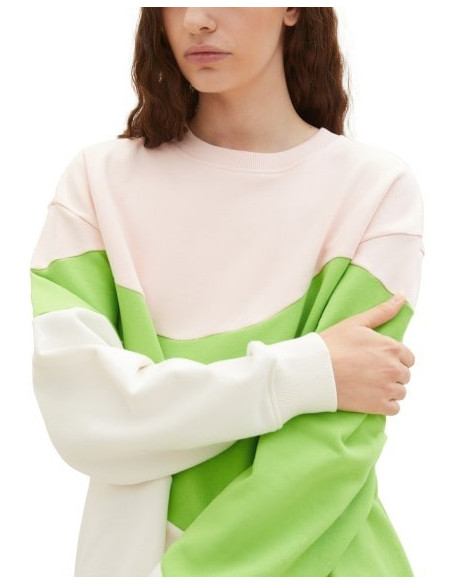 TOM TAILOR Sweatshirt with colour blocking 1038318-32622