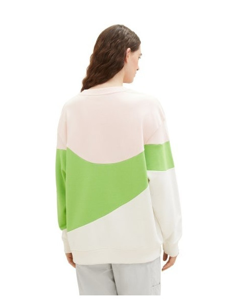 TOM TAILOR Sweatshirt with colour blocking 1038318-32622