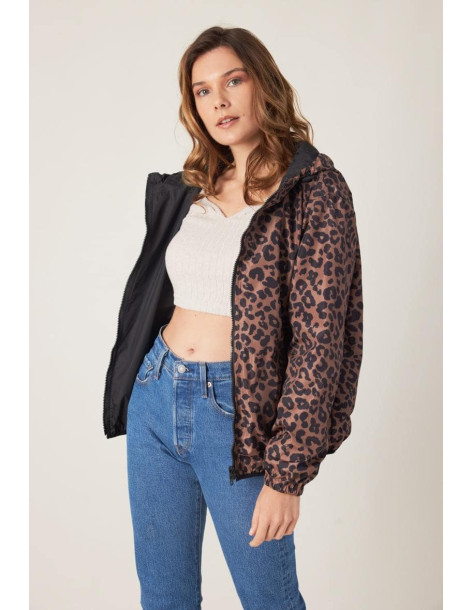 ESCADELLE REVERSIBLE PARKA 3190-LEOPARD | BON FASHION