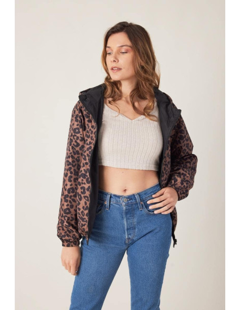 ESCADELLE REVERSIBLE PARKA 3190-LEOPARD | BON FASHION