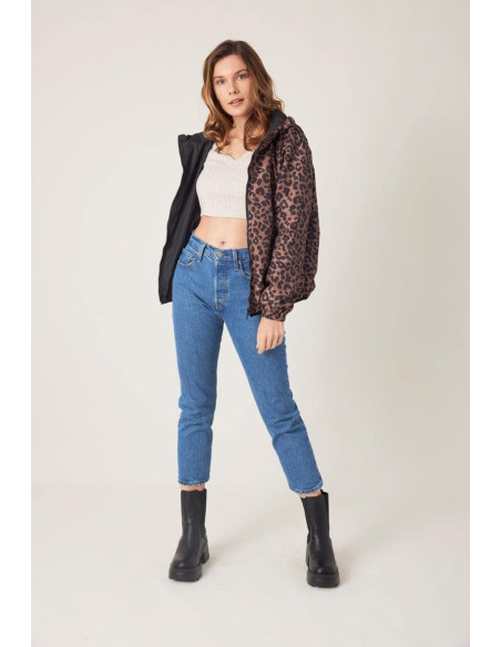 ESCADELLE REVERSIBLE PARKA 3190-LEOPARD | BON FASHION