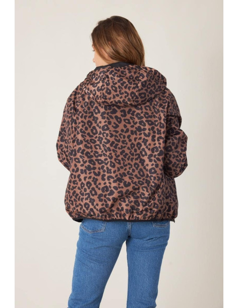 ESCADELLE REVERSIBLE PARKA 3190-LEOPARD | BON FASHION