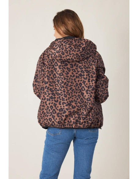 ESCADELLE REVERSIBLE PARKA 3190-LEOPARD | BON FASHION