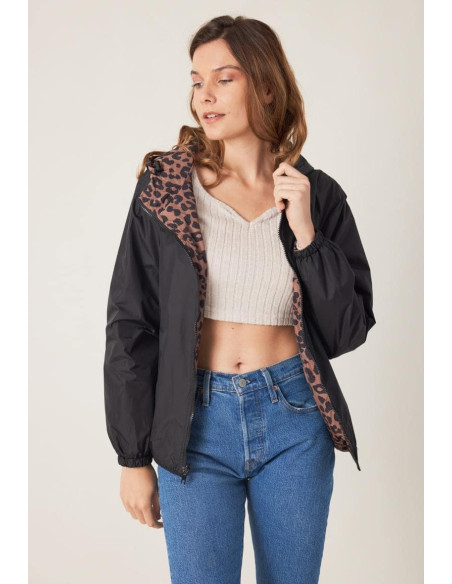 ESCADELLE REVERSIBLE PARKA 3190-LEOPARD | BON FASHION