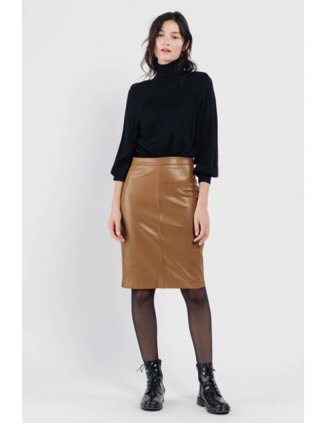 Φούστα midi SWEEWE 55579-camel