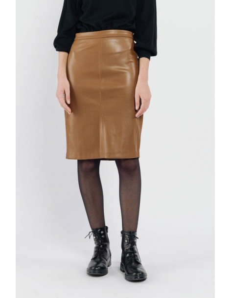 Φούστα midi SWEEWE 55579-camel | BON FASHION