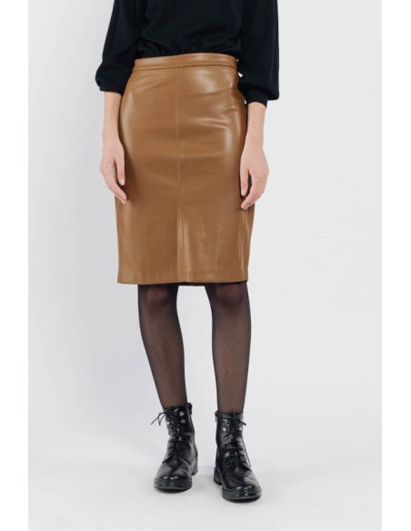 Φούστα midi SWEEWE 55579-camel | BON FASHION