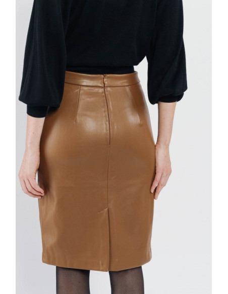 Φούστα midi SWEEWE 55579-camel | BON FASHION