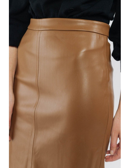 Φούστα midi SWEEWE 55579-camel | BON FASHION