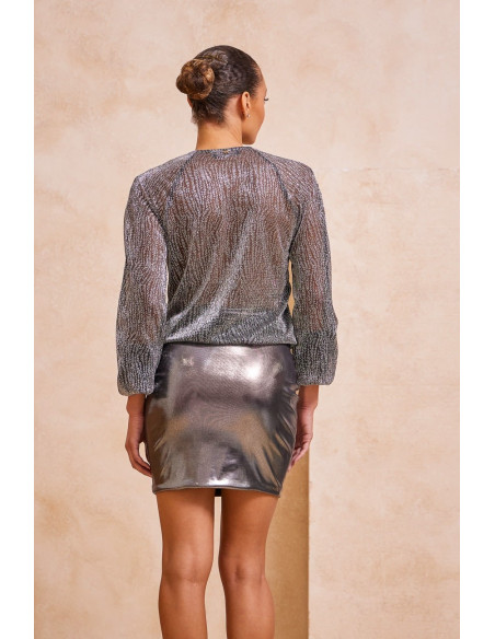 ENZZO Μπλούζα Grace 232385-SILVER | BON FASHION