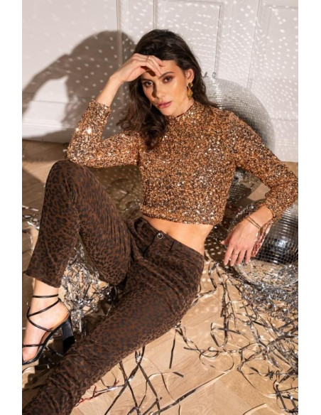 BON FASHION TROUSER H3027-BROWN | BON FASHION