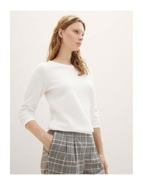 TOM TAILOR Textured μπλούζα 1039979-10332| BON FASHION