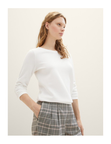 TOM TAILOR Textured μπλούζα 1039979-10332| BON FASHION