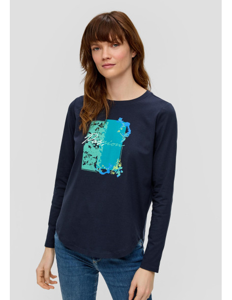 S.OLIVER Long sleeve top with a front print 2146247-59DO