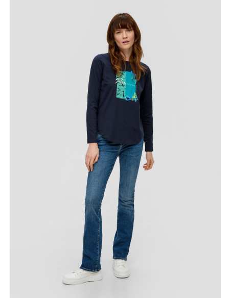 S.OLIVER Long sleeve top with a front print 2146247-59DO | BON FASHION