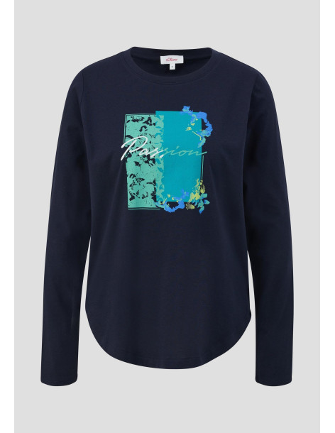 S.OLIVER Long sleeve top with a front print 2146247-59DO 2
